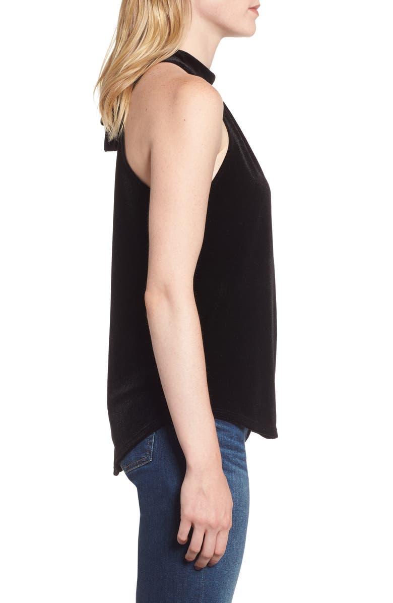 GIBSONLOOK Gibson x Glam Squad Dede Velvet Tie Back Halter Top, Alternate, color,