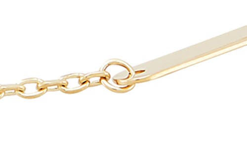 Frankie & Zoe 14k Yellow Gold Flat Bar Station Chain Bracelet In Gold