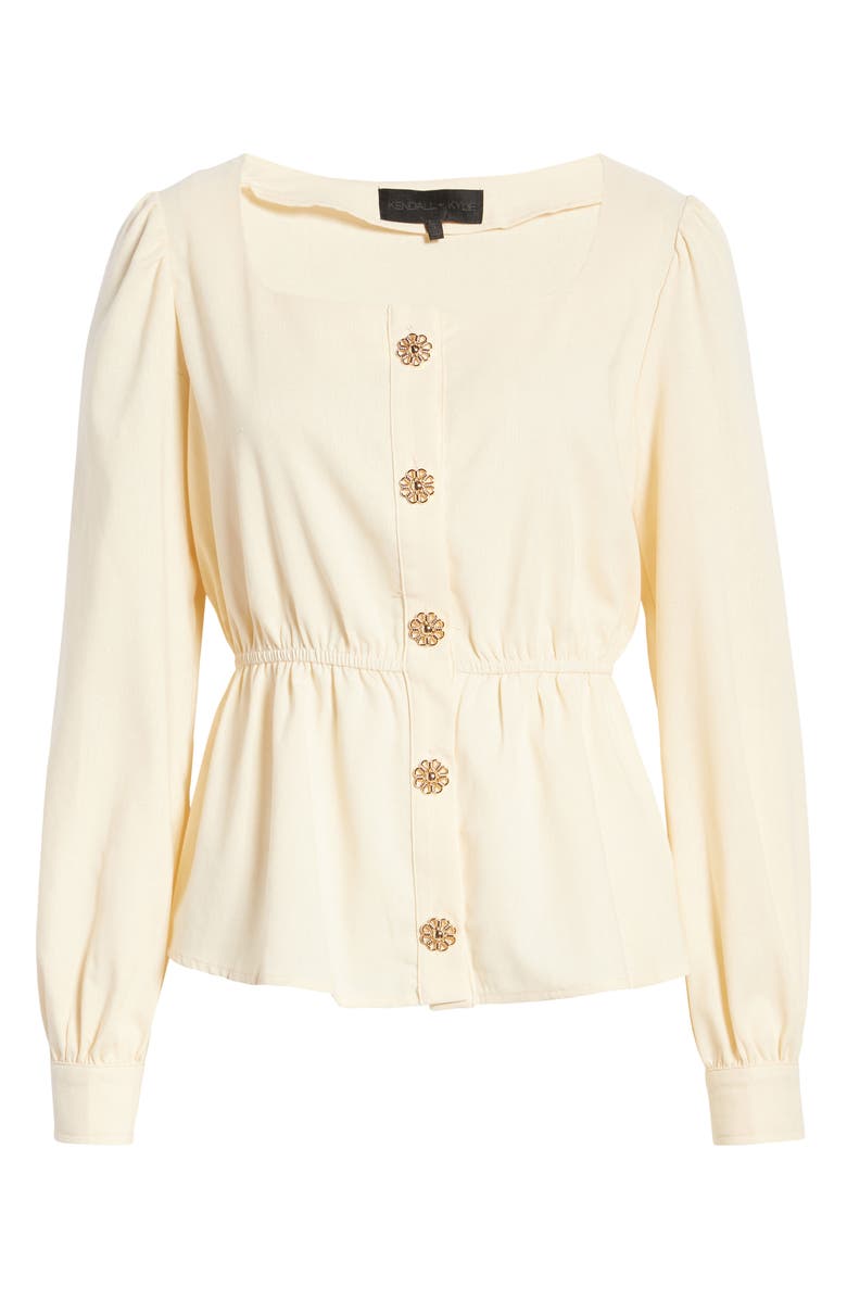 KENDALL + KYLIE Button Front Top, Alternate, color,