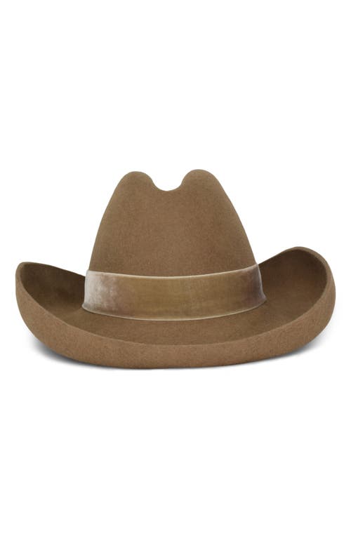 Gigi Burris Millinery Belle Felt Western Hat in Walnut 