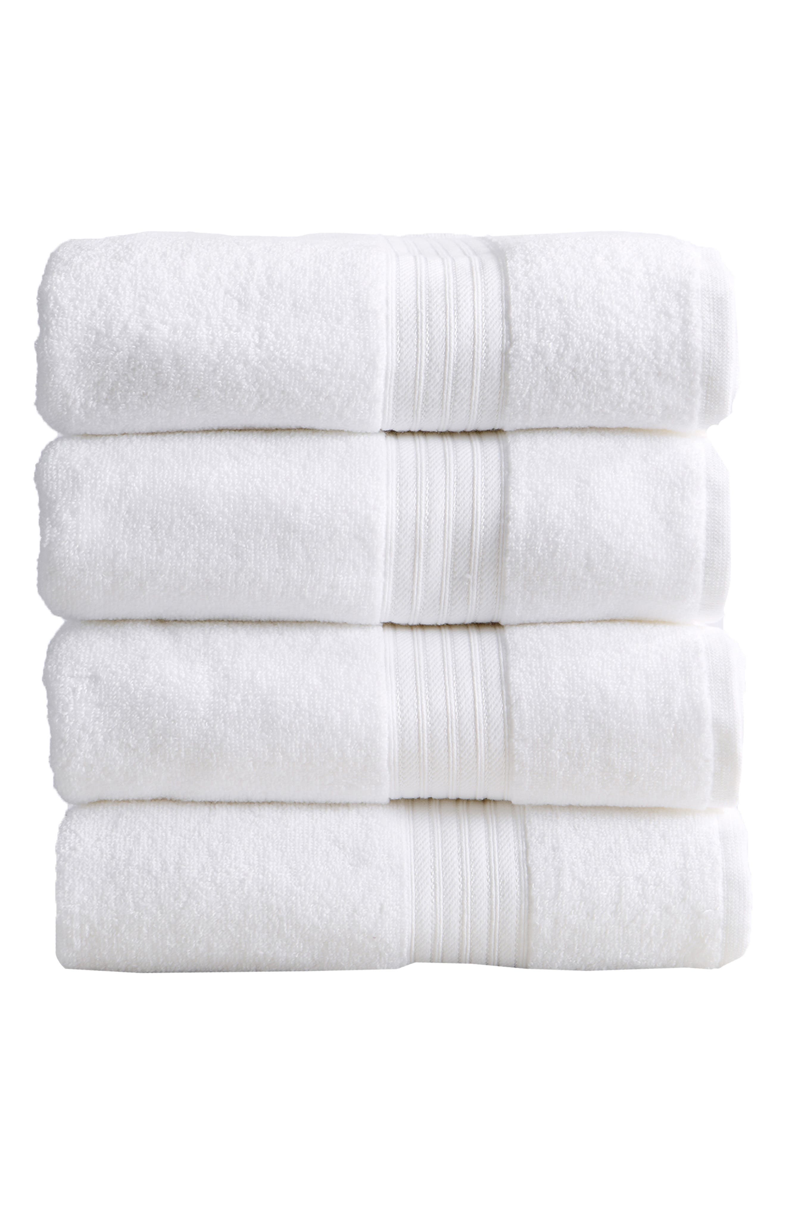 Woven & Weft Quick-Dry Cotton 4-Pack Bath Towel Set