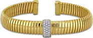 Julianna B. Cubic Zirconia Omega Design Open Bangle