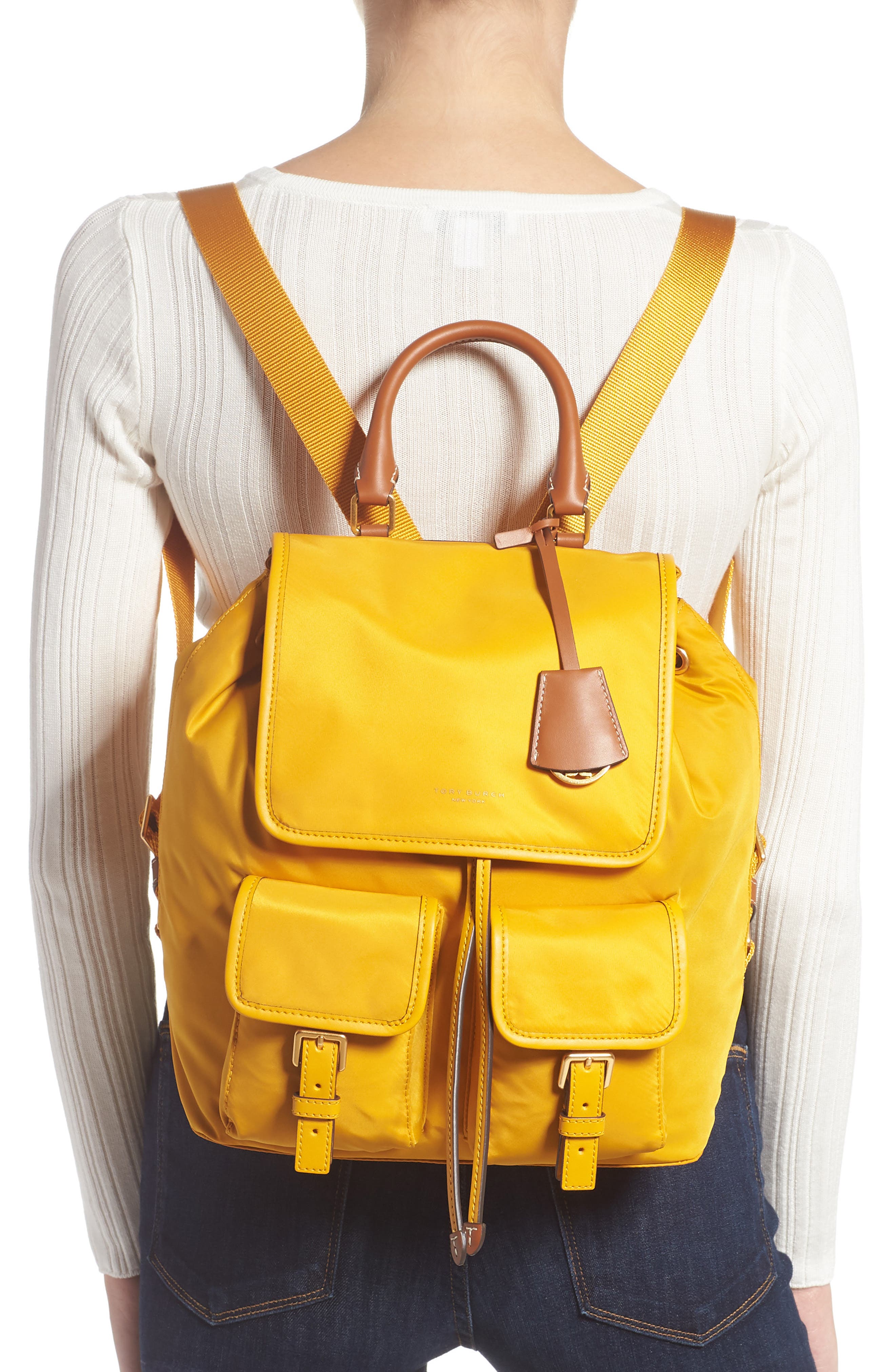 Perry Nylon Backpack, Alternate, color, GOLDEN CREST