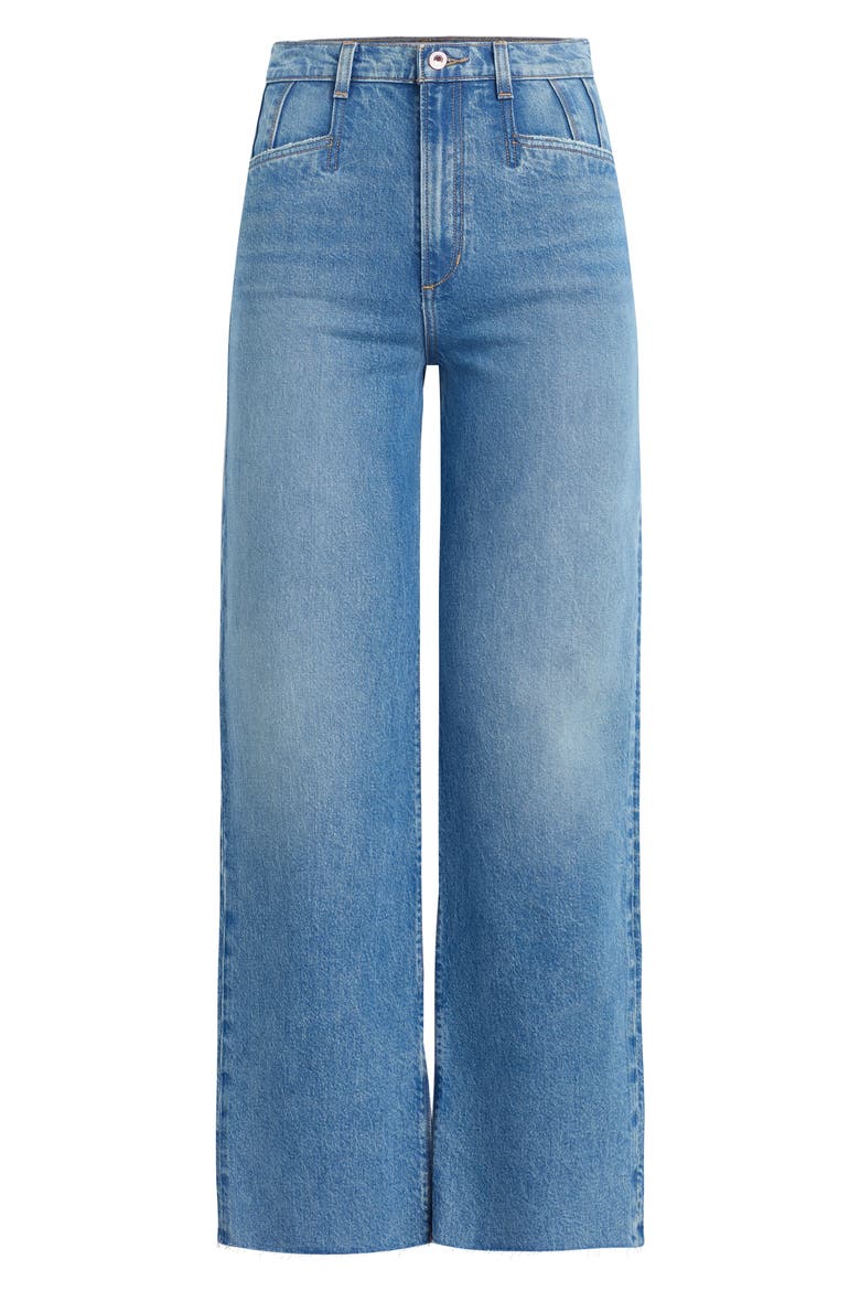 The Jordie Raw Hem Super High Waist Wide Leg Jeans, Alternate, color, CROSBY
