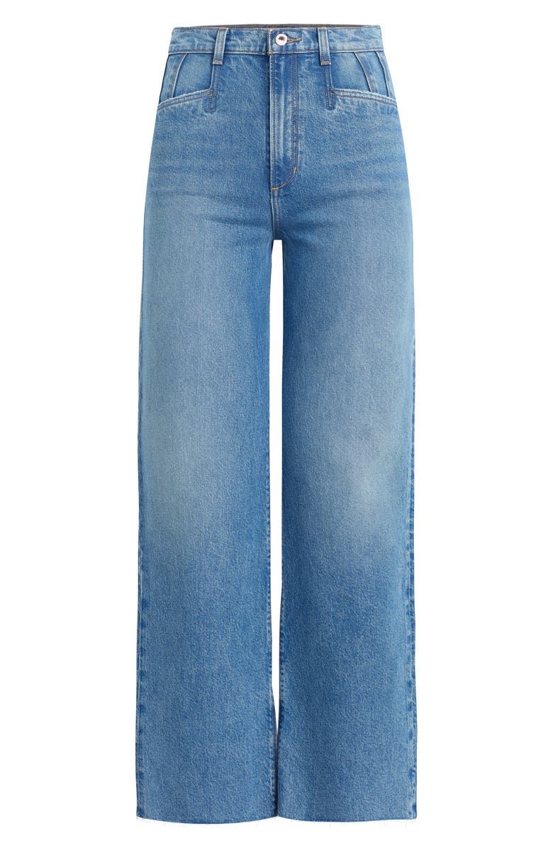 Favorite Daughter The Jordie Raw Hem Super High Waist Wide Leg Jeans, Alternate, color, 