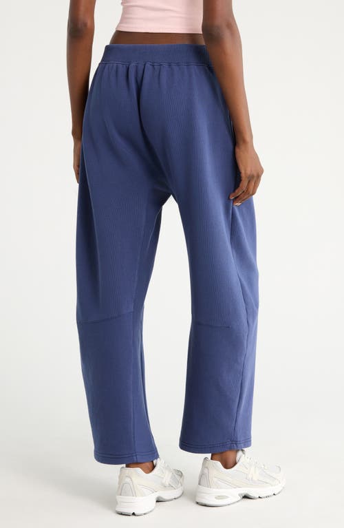 Free People You Wish Tie Waist Sweatpants In Blue
