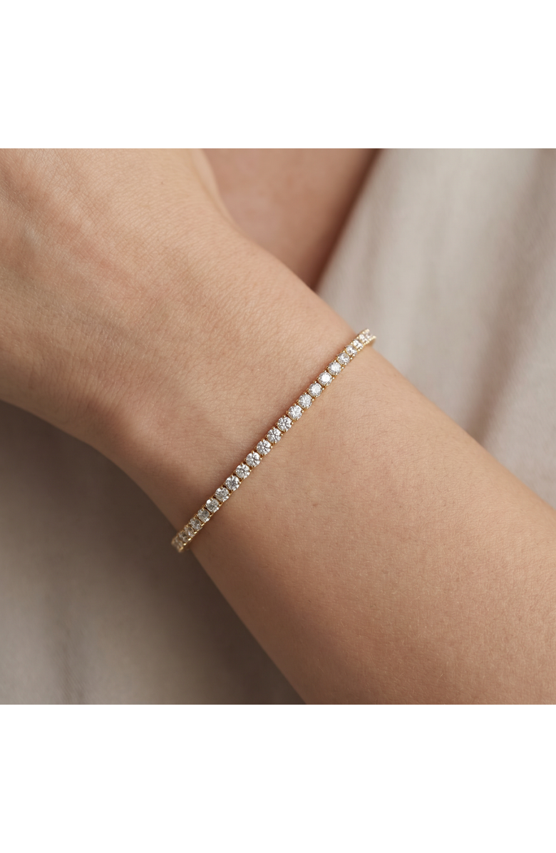 Bliss Diamond 3Ct TW Diamond 14K Gold Round Cut Lab Grown Women's Tennis Bracelet 7", Alternate, color, 14Kyellow Gold