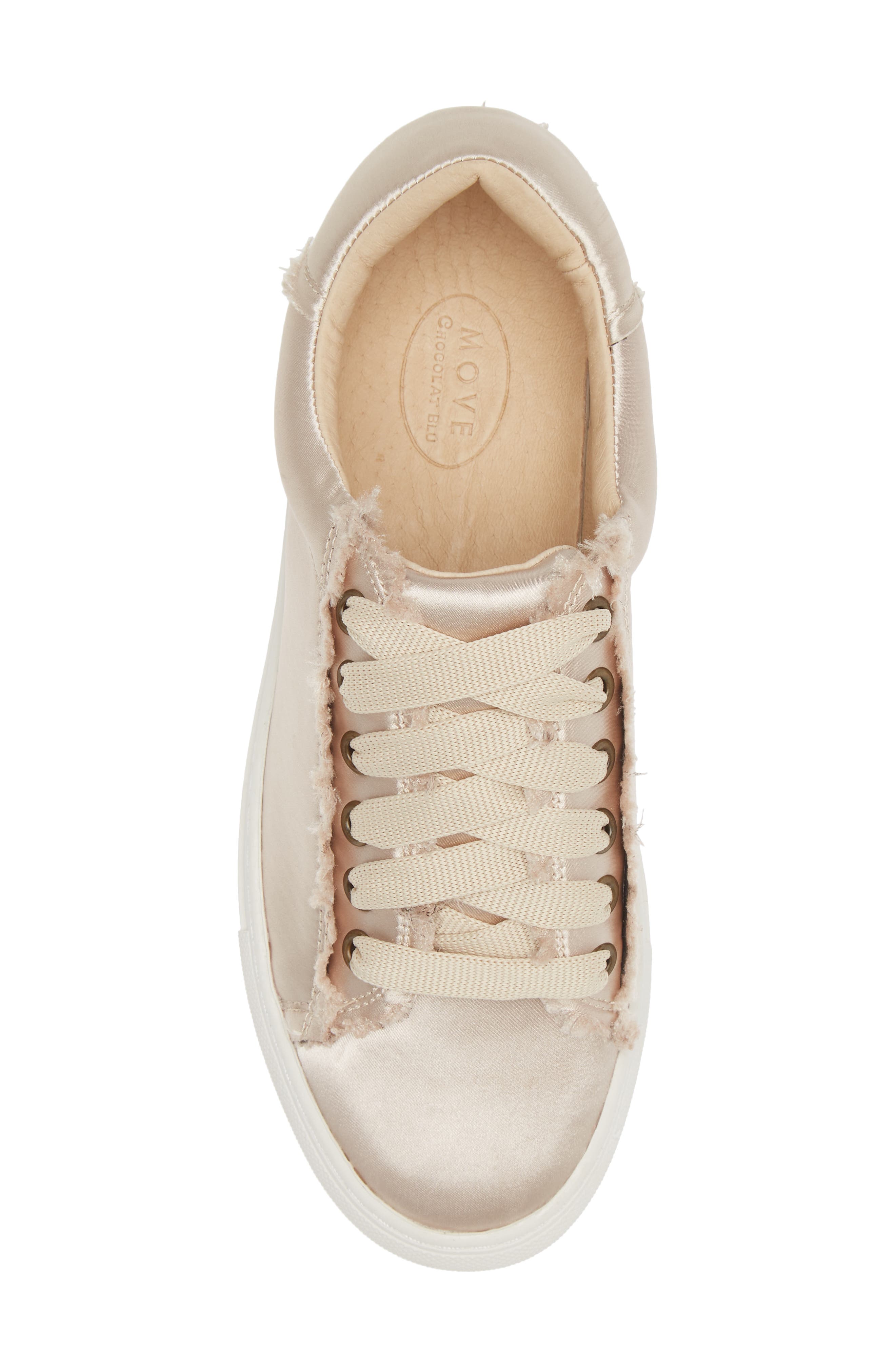 Chocolat Blu Satin Sneaker, Alternate, color, Champagne Satin