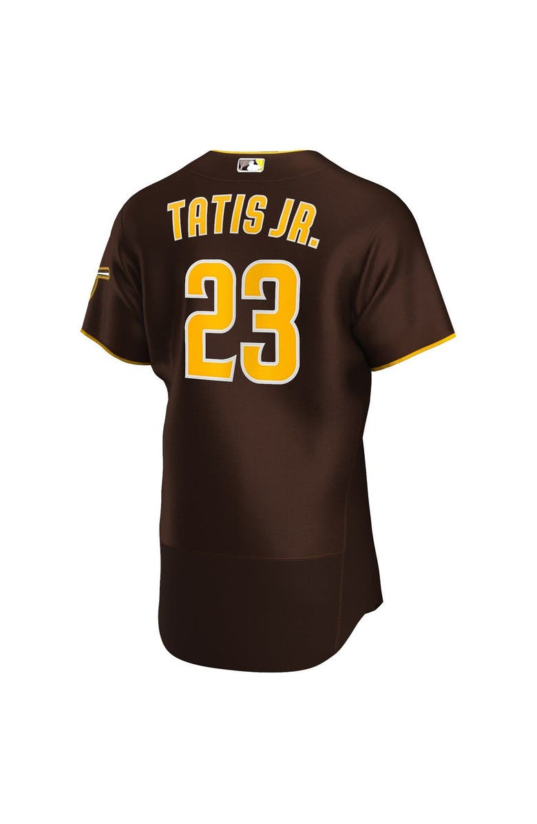 Nike Men's Nike Fernando Tatís Jr. Brown San Diego Padres Road Authentic Player Jersey, Alternate, color, 
