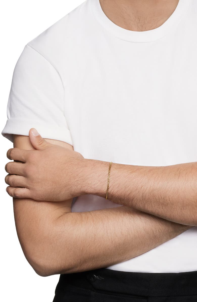 David Yurman Men's Box Chain Bracelet in 18K Yellow Gold, 2.7mm, Alternate, color, 18K Yellow Gold