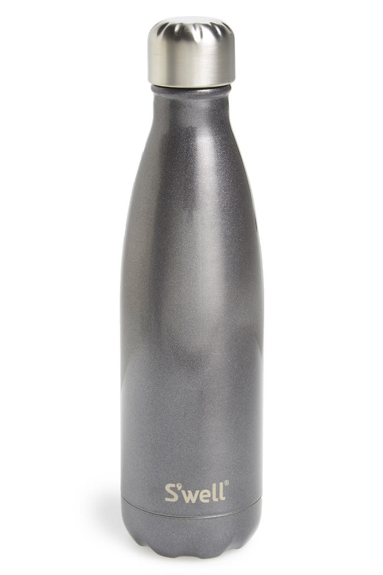 'Glitter Smokey Eye' Insulated Stainless Steel Water Bottle, Main, color, SMOKEY EYE