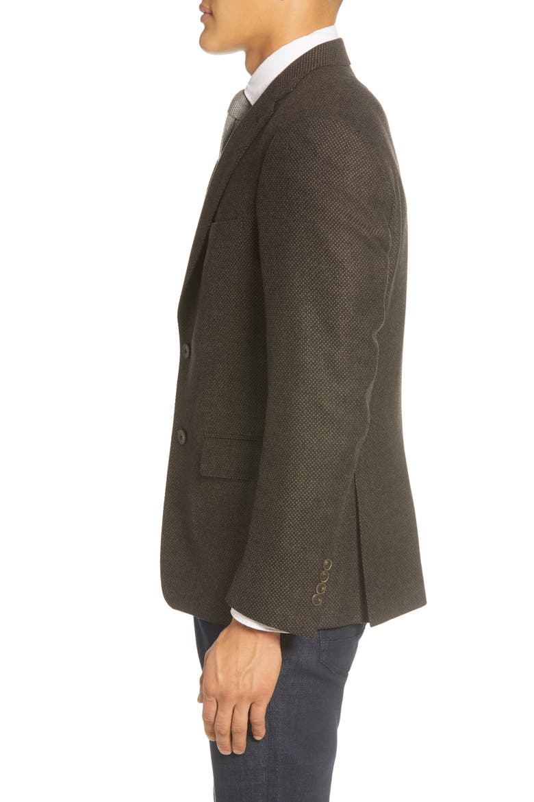 Traditional Fit Wool & Cashmere Sport Coat, Alternate, color, GREY PAVEMENT TAN BASKETWEAVE
