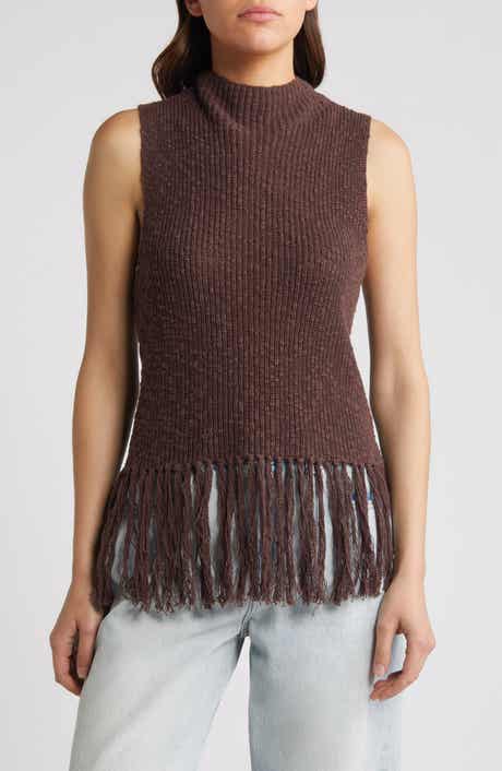 Rails Astrid Fringe Hem Cotton Sweater Tank