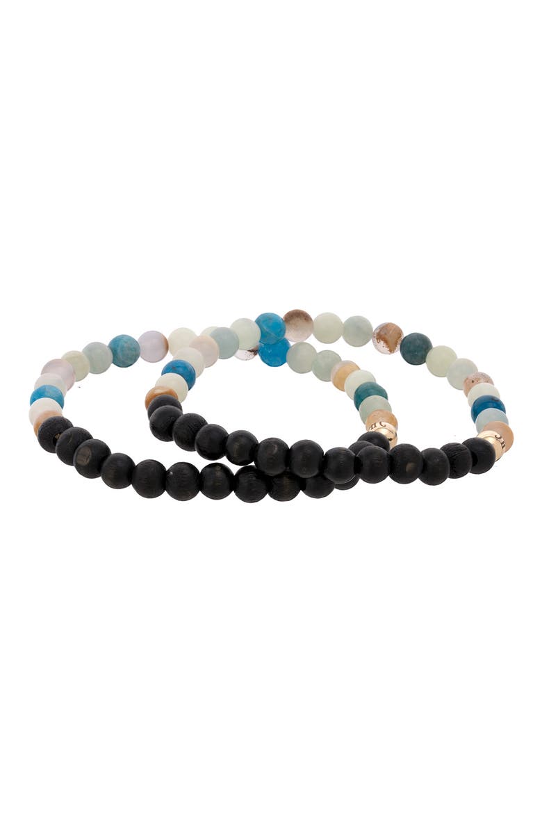 Men's N13 Boss/Confidence Set of 2 Healer's Bracelets, Alternate, color, BLACK
