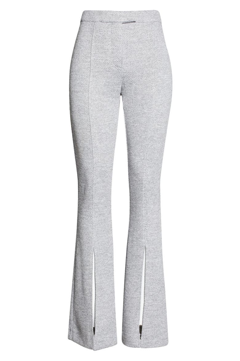 Slit Hem Marled Jersey Trousers, Main, color, GREY