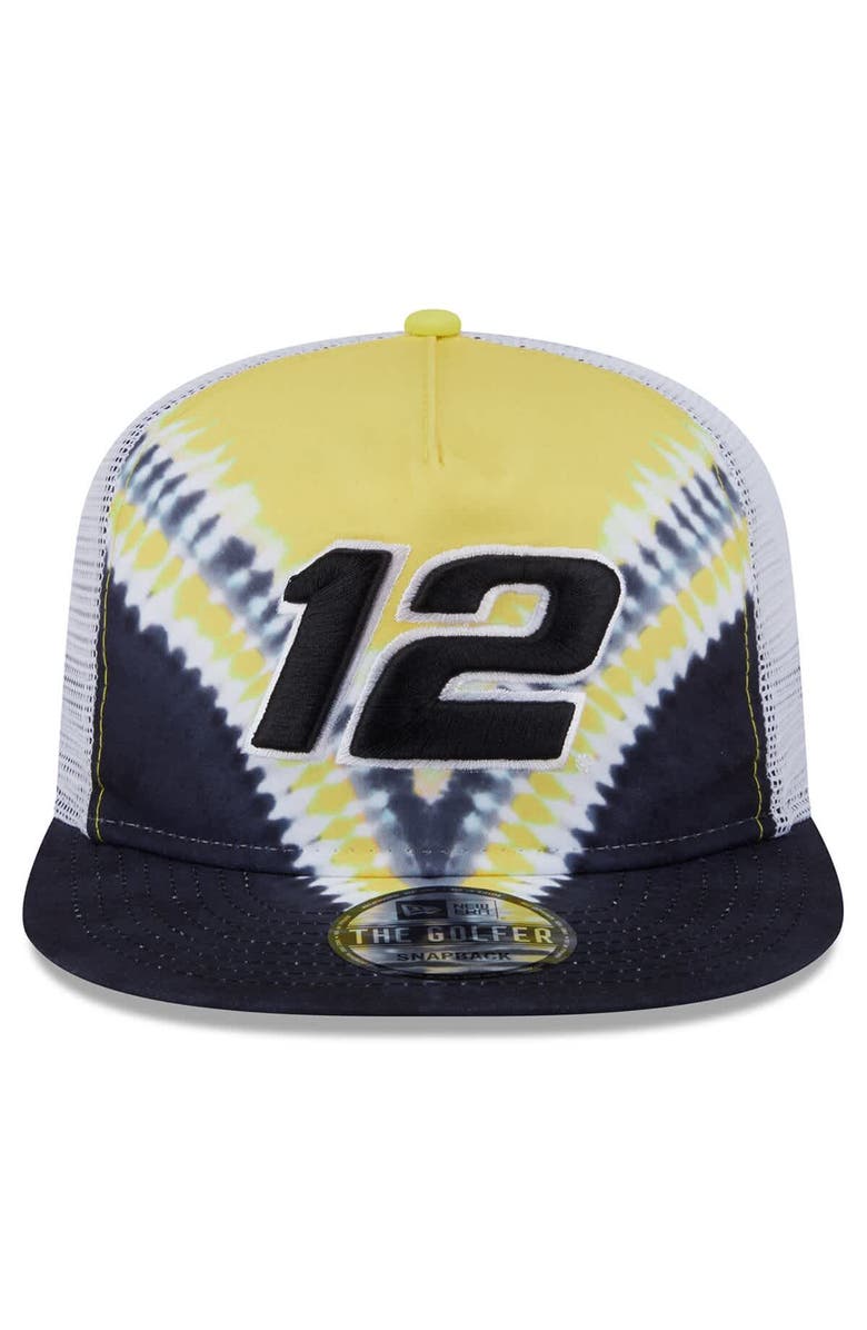 New Era Men's New Era Black Ryan Blaney  Golfer Tie-Dye Snapback Hat, Alternate, color, Black
