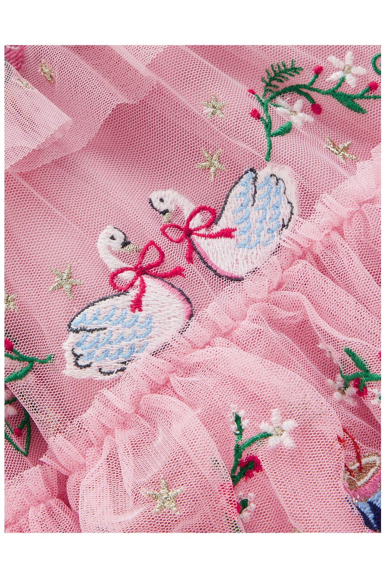 Kids' Embroidered Tulle Ruffle Dress, Alternate, color, PINK