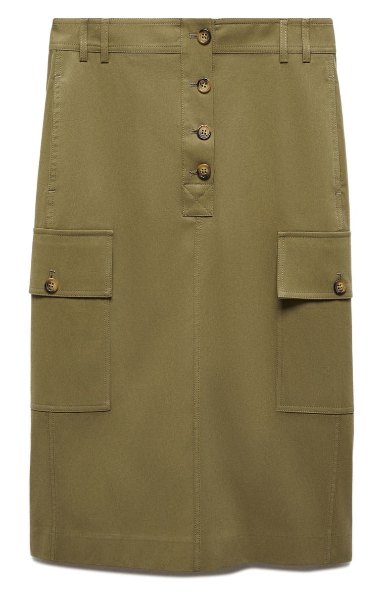 MANGO Cargo Pencil Midi Skirt, Alternate, color, 