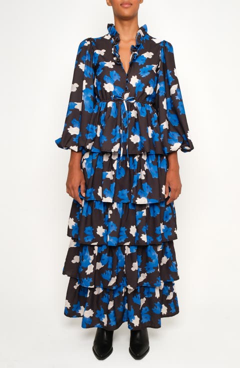 The Storm Keeper Floral Ruffle Tiered Maxi Dress