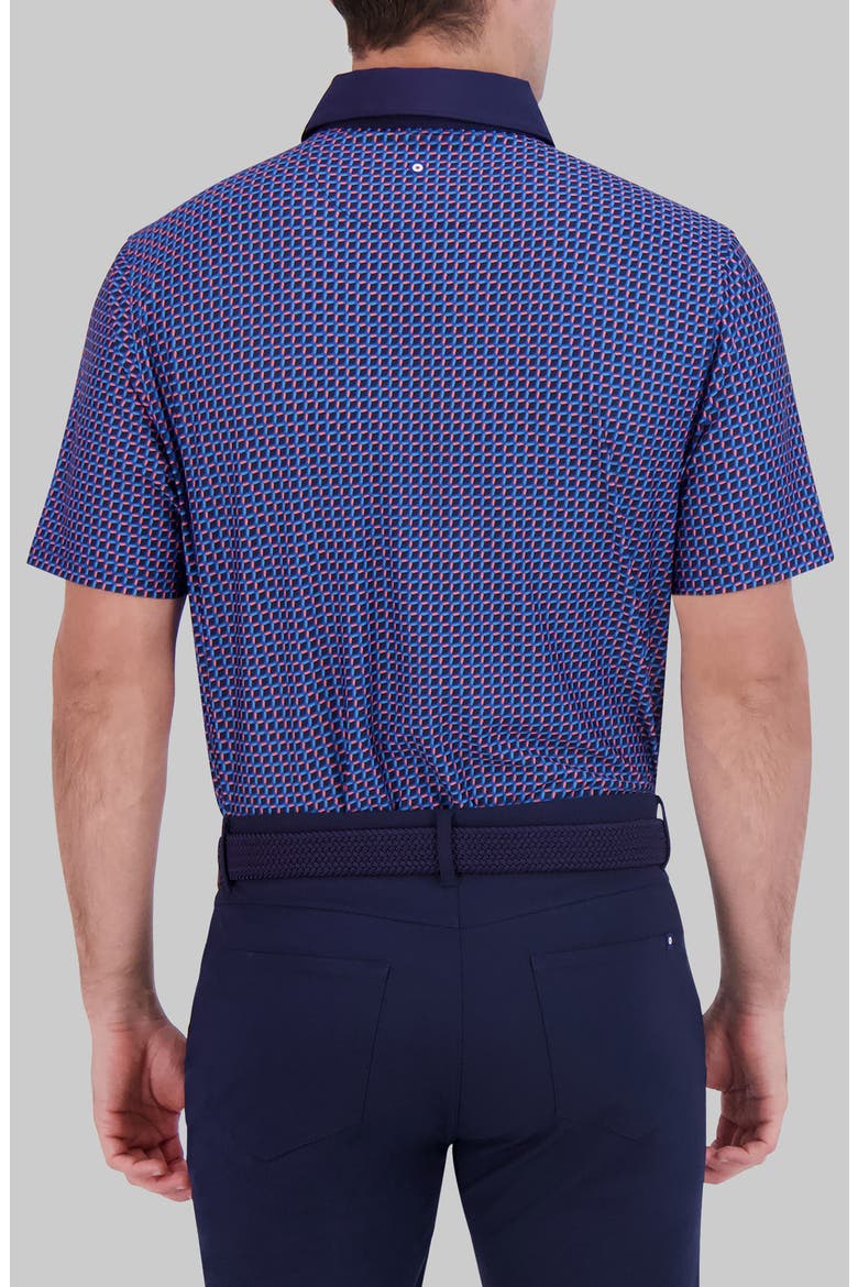 Retro Geo Performance Golf Polo, Alternate, color, CORAL