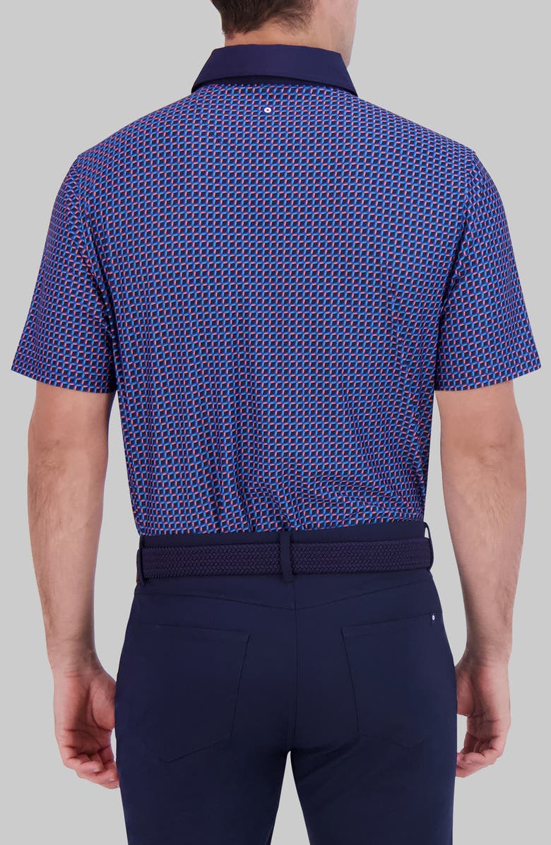 Ben Sherman Retro Geo Performance Golf Polo, Alternate, color, Coral