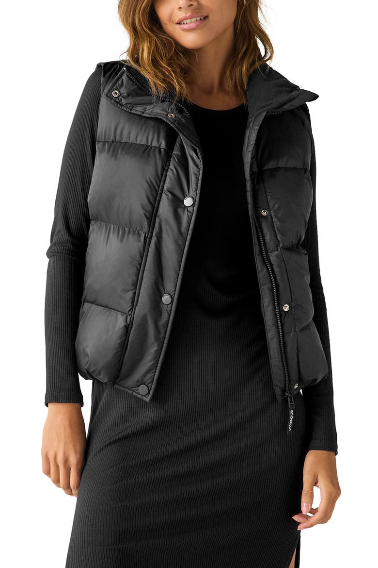 Big Cozy Puffer Vest, Main, color, BLACK