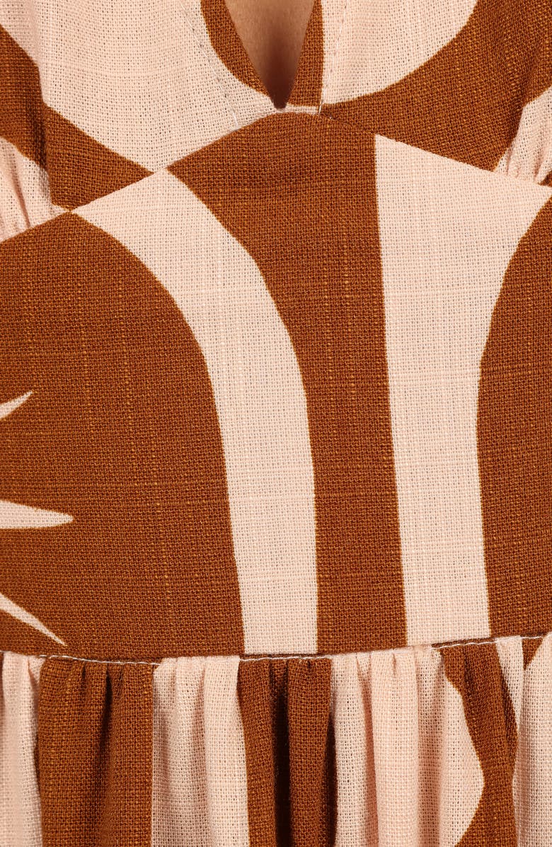 Petal & Pup Zora Sleeveless Tiered Maxi Dress, Alternate, color, Tan Print