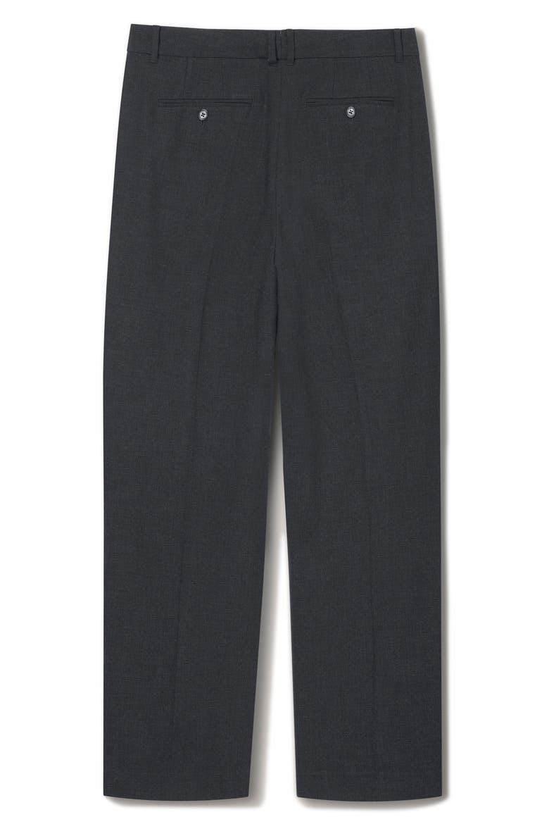 Double Pleated Wide Leg Slacks, Alternate, color, CHARCOAL GREY