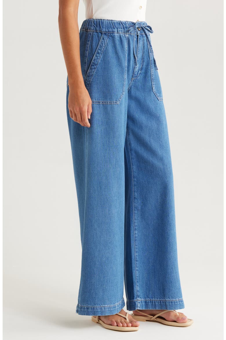 Rumi Wide Leg Drawstring Jeans, Alternate, color, NIMES