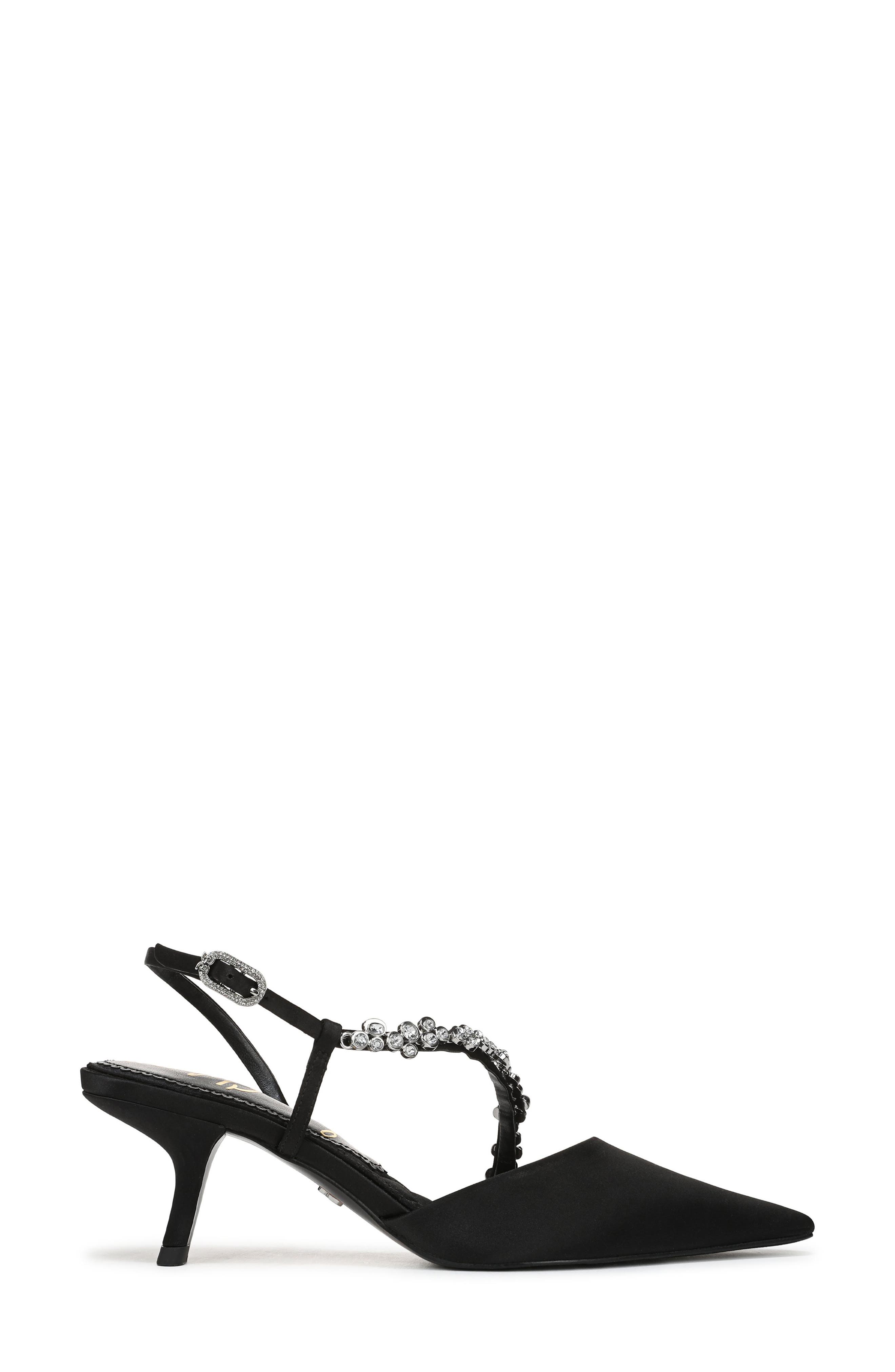 Sam Edelman Bonnie Slingback Pointed Toe Pump, Alternate, color, Black