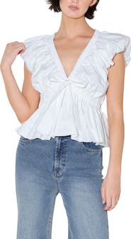 FREEMARKET Bubble Sleeve Babydoll Top