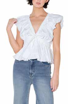 FREEMARKET Bubble Sleeve Babydoll Top