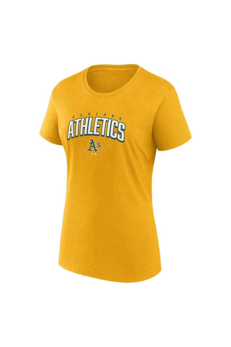 Women's Fanatics Branded Green/Gold Oakland Athletics Fan T-Shirt Combo Set, Alternate, color, Green