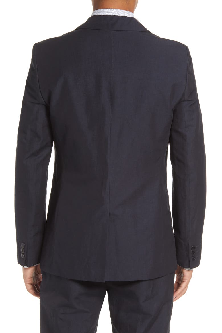 Waitby Navy Linen & Cotton Dinner Jacket, Alternate, color, NAVY