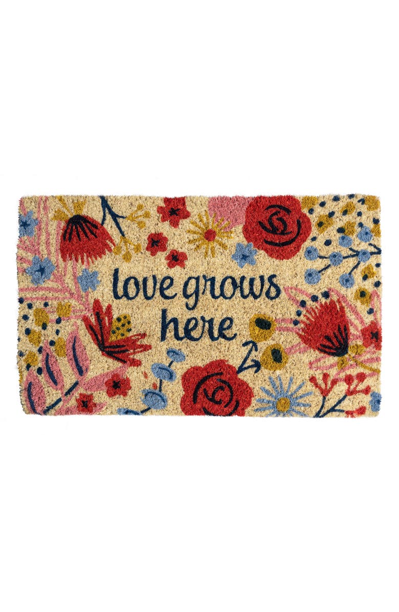 ENTRYWAYS Love Grows Here Doormat, Main, color,