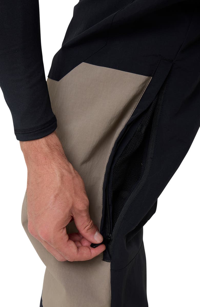 Quiksilver Fly High Water Resistant Snow Bibs, Alternate, color, Black