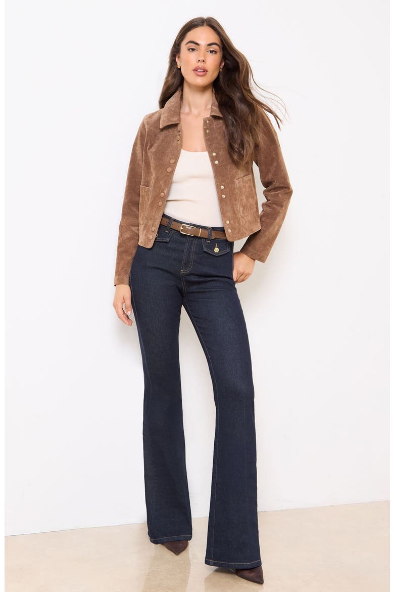 Glam Flare Jeans, Alternate, color, BLUE
