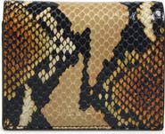 McQueen Snake Embossed Leather Card Case