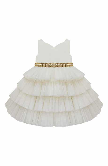 AMERICAN PRINCESS Embellished Tiered Party Dress & Bloomers