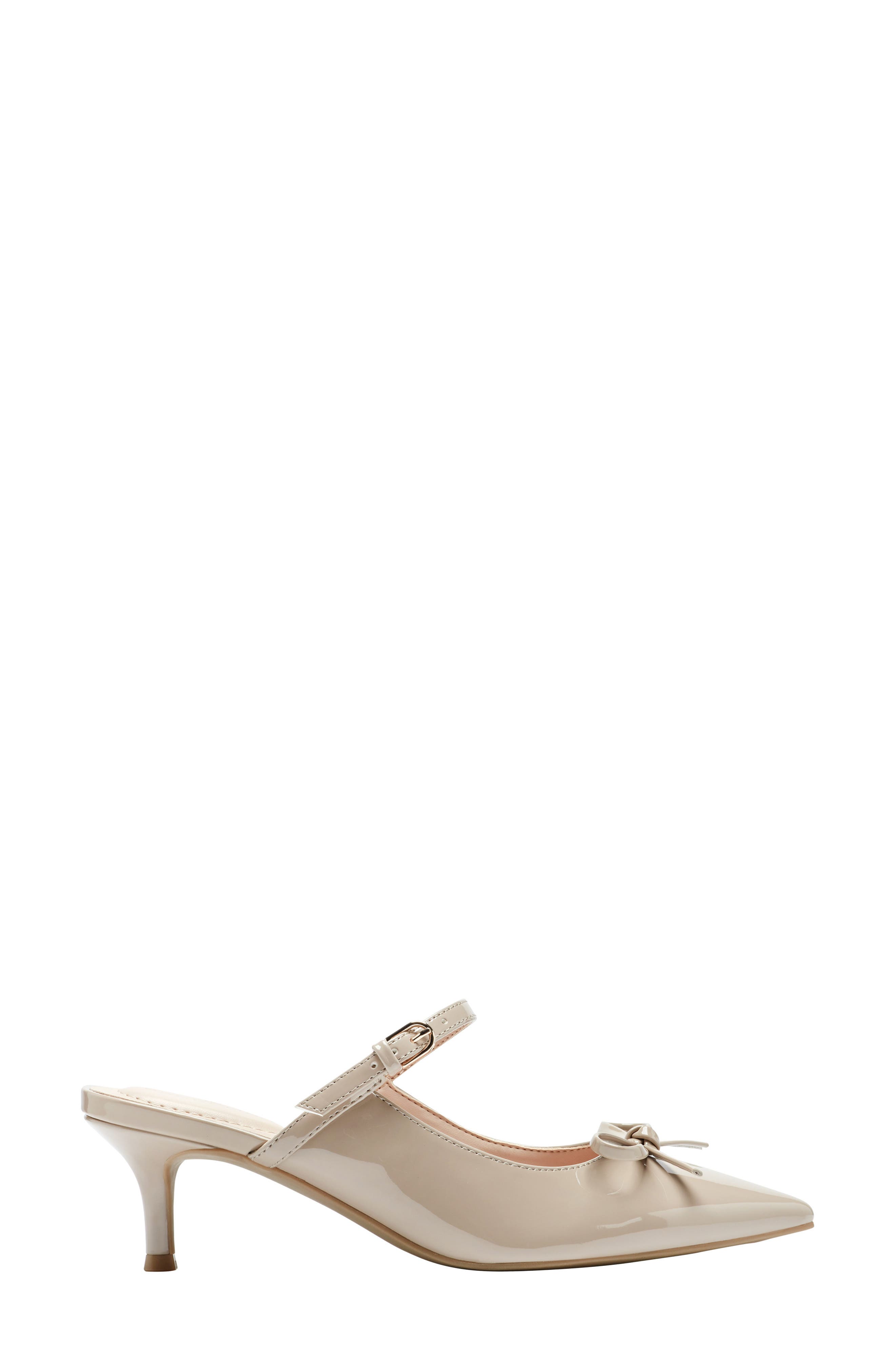 Moss Patent Kitten Heel Mule, Alternate, color, CAFE LATTE