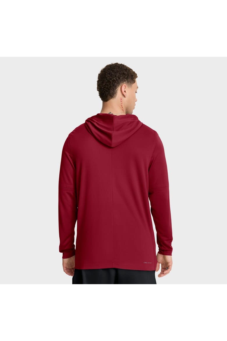 Men's Nike Cardinal USC Trojans 2025 Sideline Performance Long Sleeve Hoodie T-Shirt, Alternate, color, Cardinal