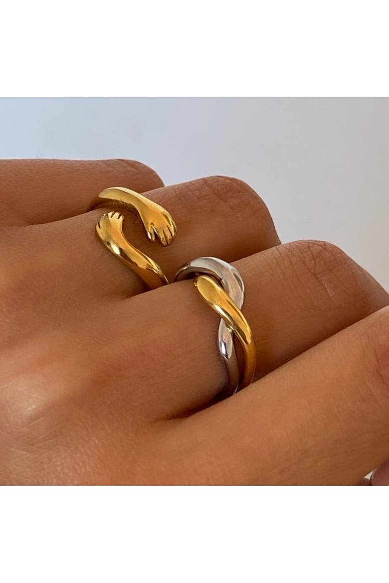 Love Wave Ring, Alternate, color, Gold-Silver