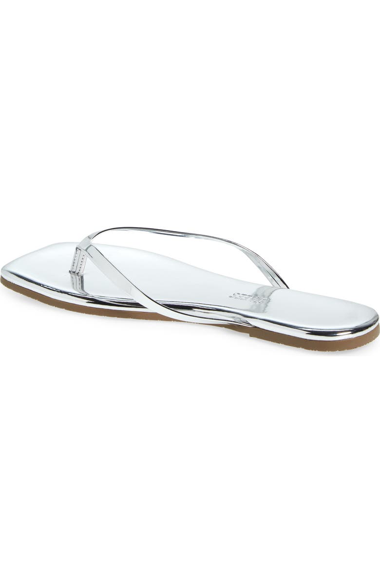 TKEES Lily Square Toe Flip Flop, Alternate, color, Chrome