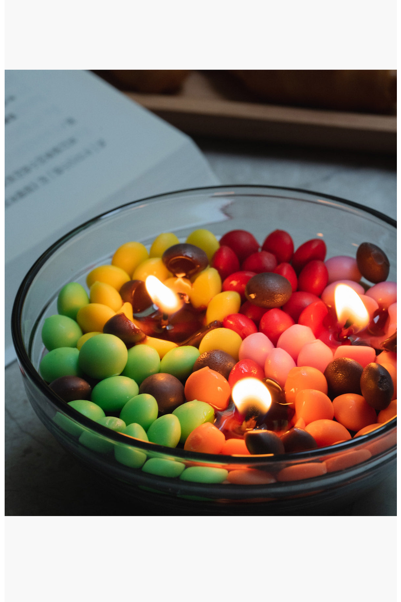 Rainbow Sugar Bowl Scented Candle, Alternate, color, Multicolored Pastels