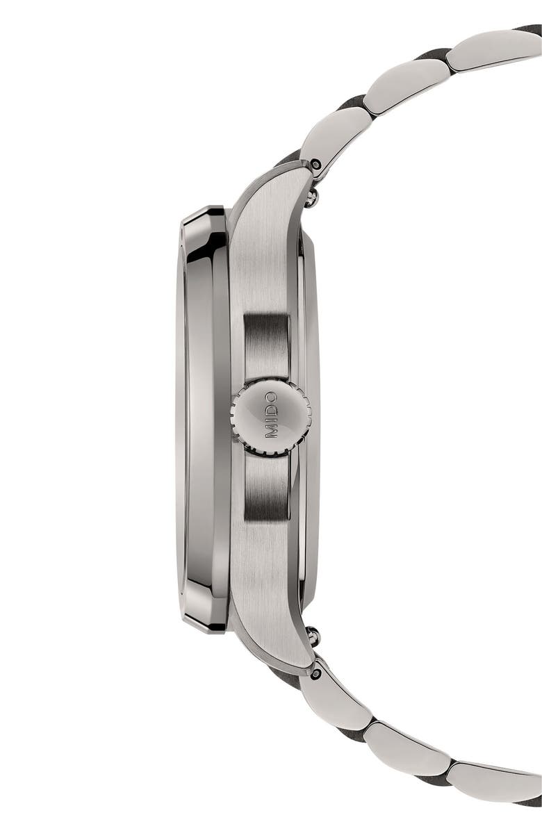 MIDO Multifort TV Big Date Automatic Bracelet Watch, 39.2mm x 40mm, Alternate, color, Grey