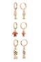 selected Red Multi- Gold