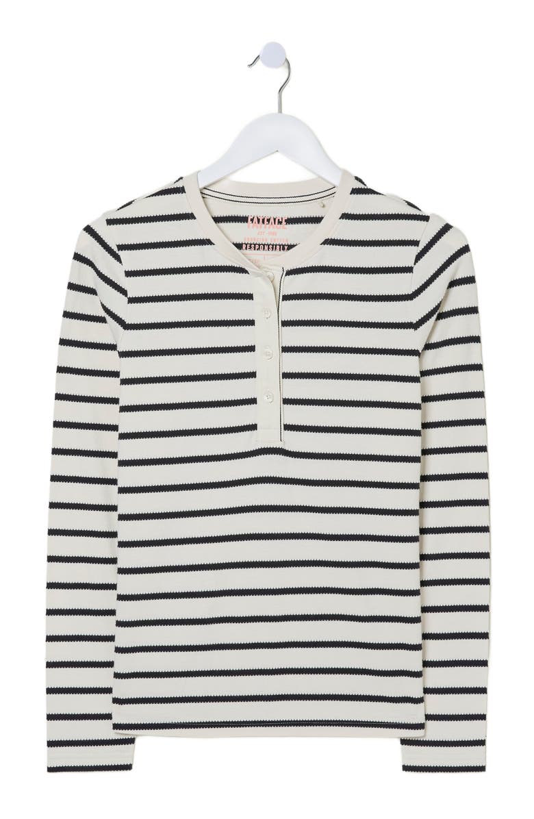 FatFace Women's Hettie Stripe Henley Top, Alternate, color, 