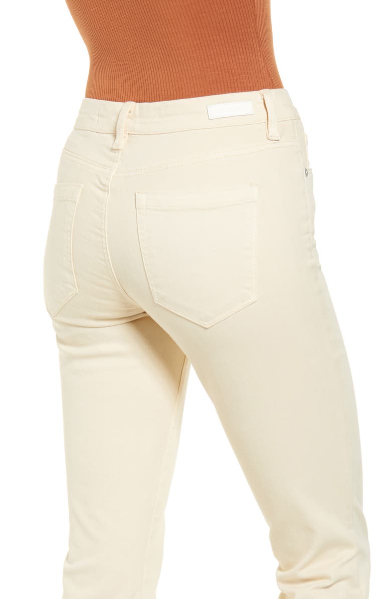 BLANKNYC Madison High Waist Raw Hem Crop Straight Leg Jeans, Alternate, color, 