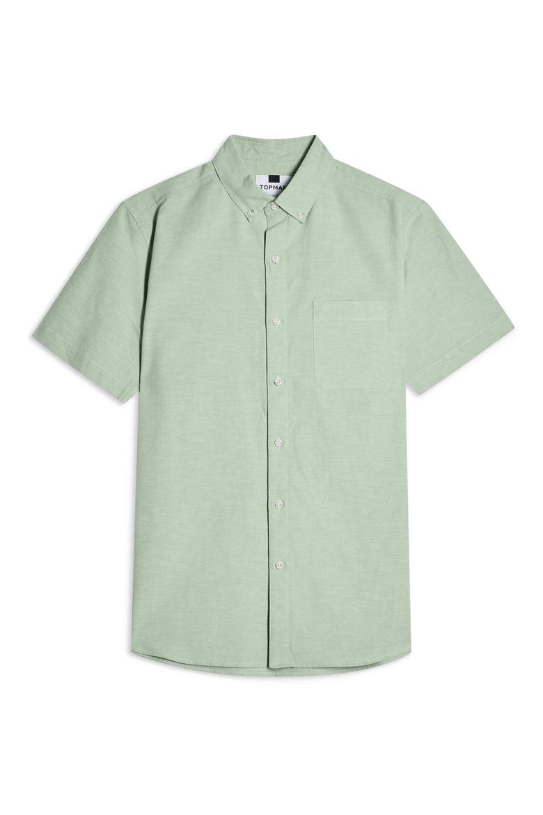 Stretch Skinny Fit Oxford Shirt, Alternate, color, OLIVE