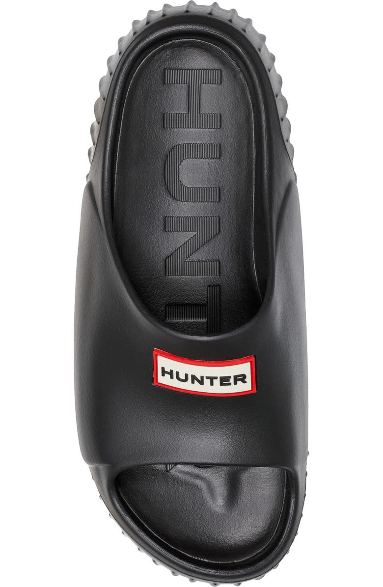 Hunter Faroe Platform Slide Sandal, Alternate, color, Black